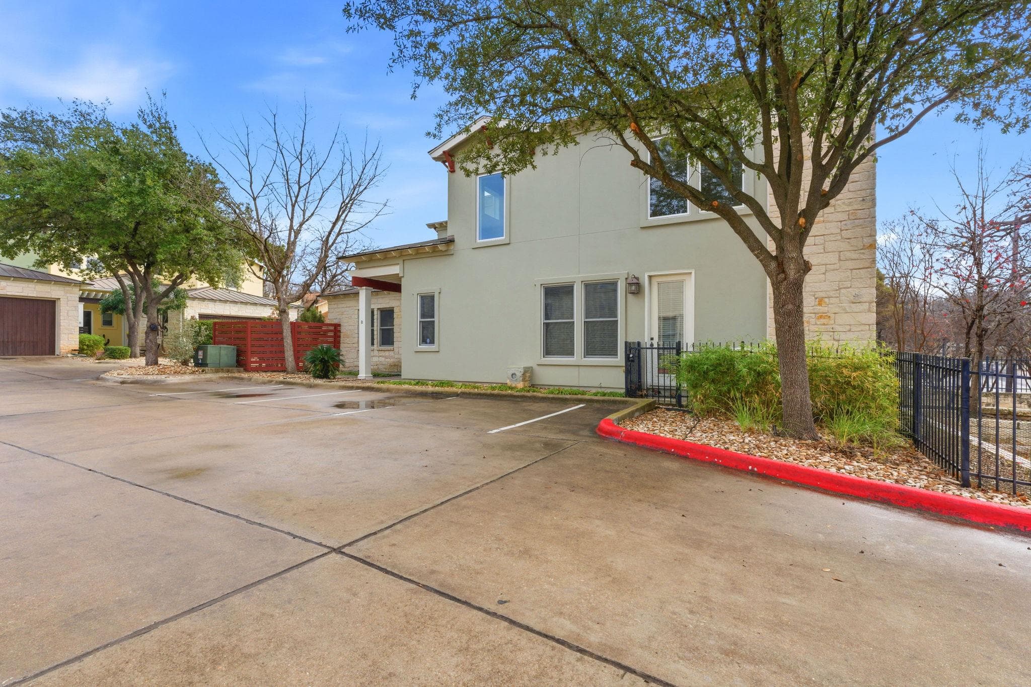View of home's exterior with stucco siding